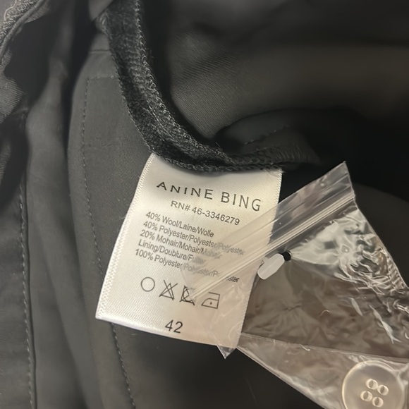 Anine Being Black Pleated Front Trousers Wide Leg - Picture 7 of 7